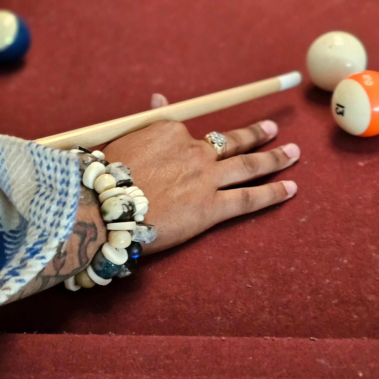 Bone beads/Antique Tibetan mala Beaded Bracelet